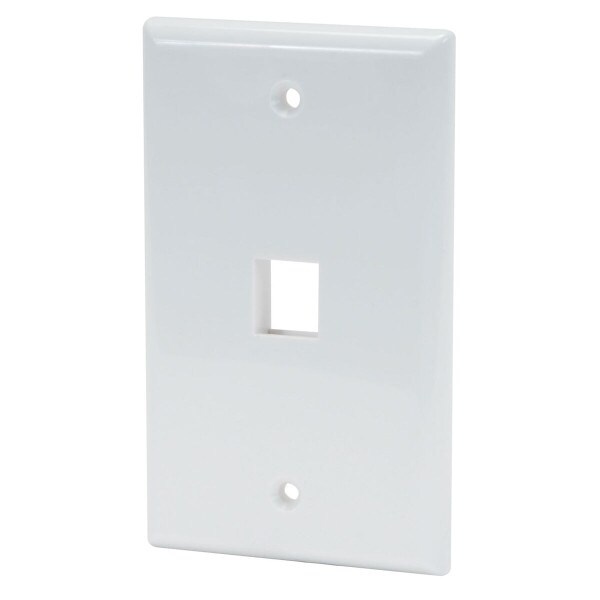 Main product image for Keystone Wall Plate Single Gang 1-Port Wht 151-160
